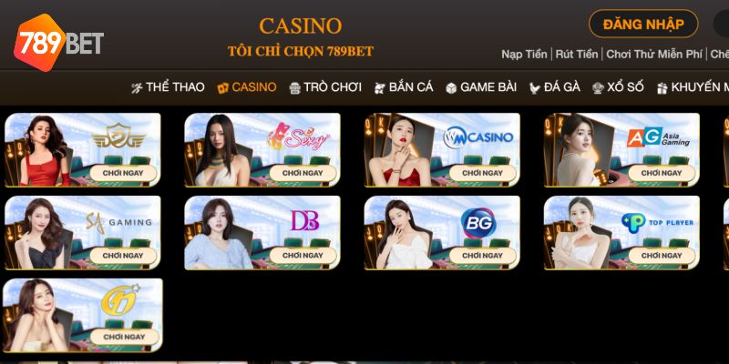 Đa dạng các lựa chọn giải trí tại 789BET